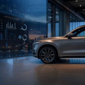 Automotive marketing strategy showing digital analytics, customer growth, and automotive business development